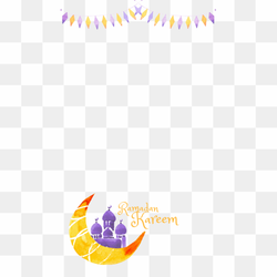 Ramadhan kareem, watercolor Painting, purple png