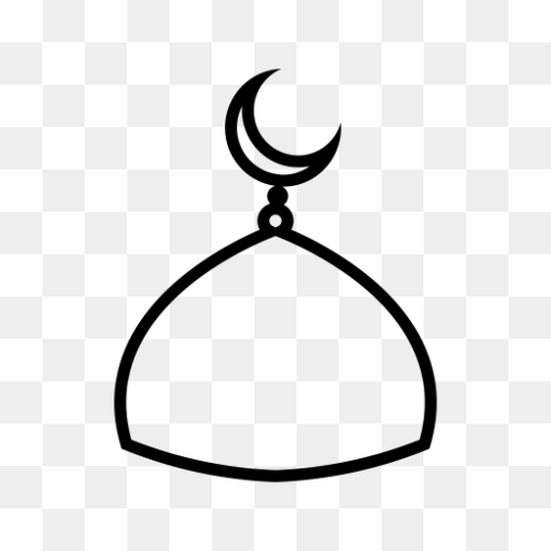 Mosque Building Dome, islamic ramadhan, architect, black png free download