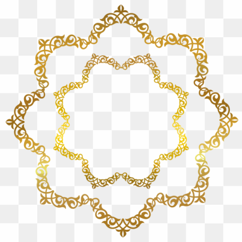 Gold flower template illustration, Encapsulated PostScript, ramadhan Frame, bracelet, gold png free download