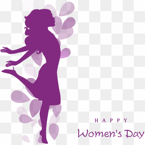 Happy women\'s day, International Womens Day Happiness Quotation Woman Wish, Women\'s Day decorative elements, love, purple png