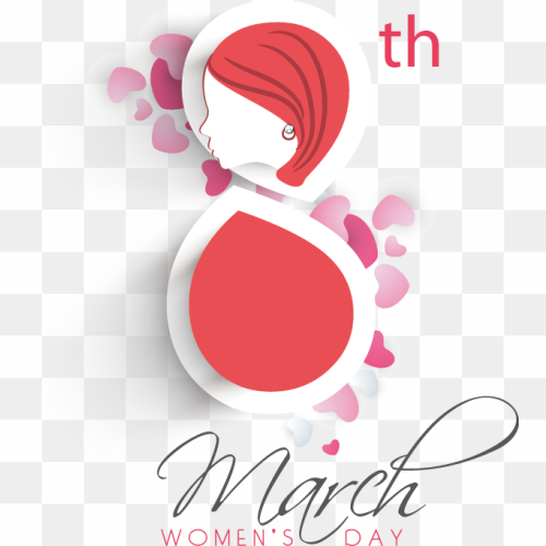 March 8th Women\'s Day illustration, International Womens Day March 8 Woman, Women\'s Day element