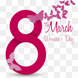 International Women\'s Day March 8, Day 8 digital, red and pink 8th march women\'s day illustration