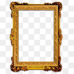 Frame Gold frame, Gold Frame, rectangular brown ornate frame, frame, golden Frame, trendy Frame