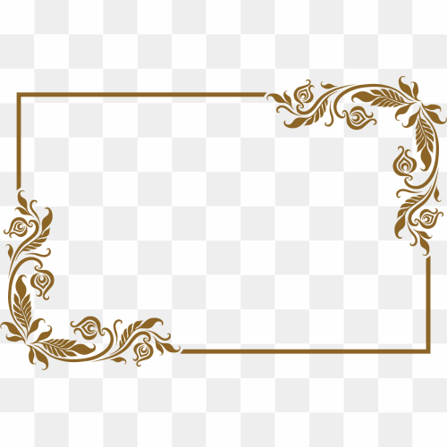 Frame, Lovely old golden frame, brown leaves frame, love, frame, golden Frame png