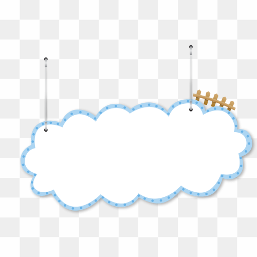 Cloud, clouds graphic sticker, border, blue, angle png
