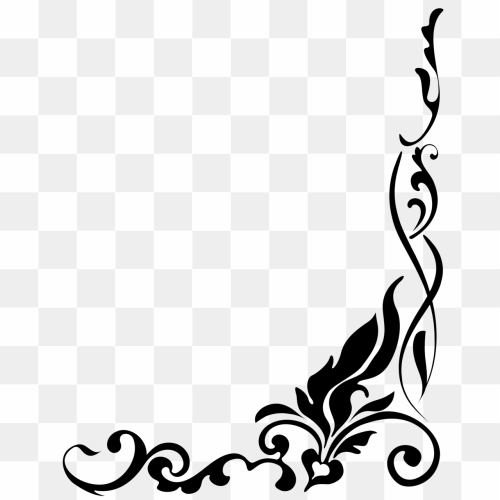 Drawing, Corner Border, white, text, monochrome png