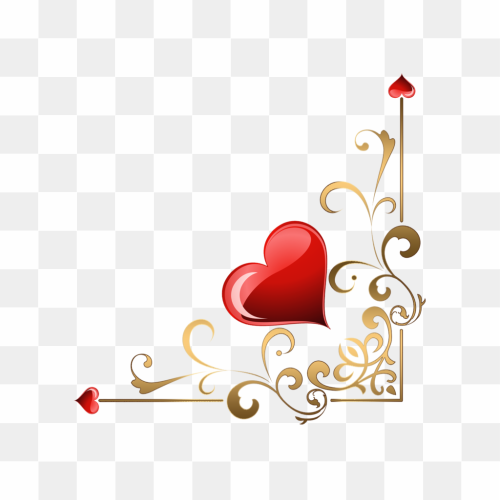 Heart, corner, love, text, heart png