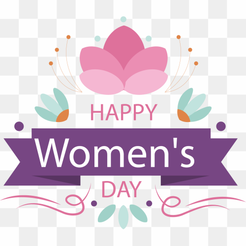 International Womens Day Woman Illustration, Women\'s Day, blue, painted, leaf png