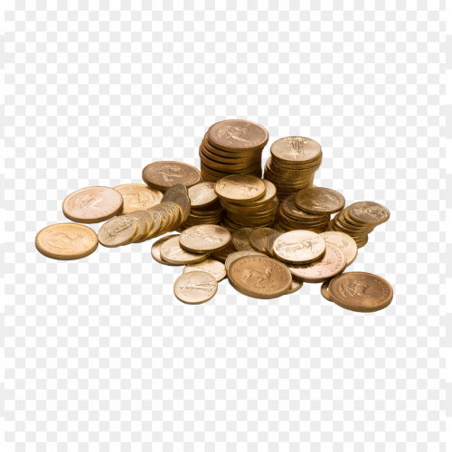 Coins image with transparent background 