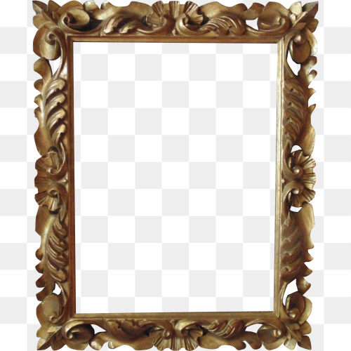 Baroque Frame PNG Isolated HD