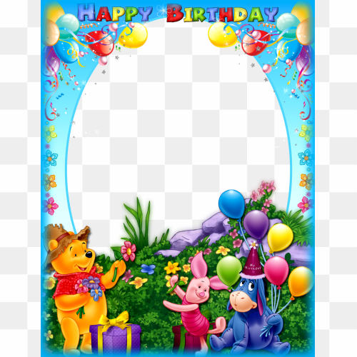 Birthday Frame PNG Isolated File