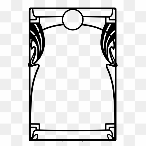 Art Deco Frame PNG Isolated Image