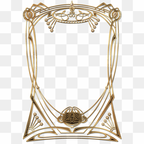 Art Deco Frame PNG Isolated Photo