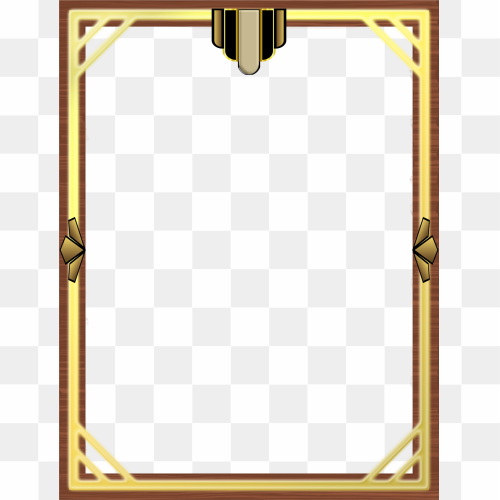 Art Deco Frame PNG Free Download