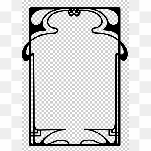 Art Deco Frame PNG HD Isolated