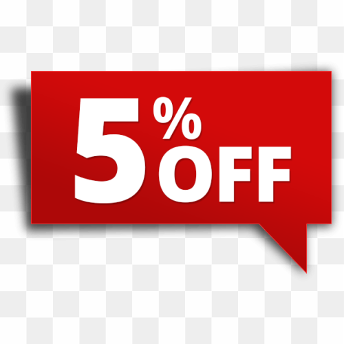 5 Off PNG Image