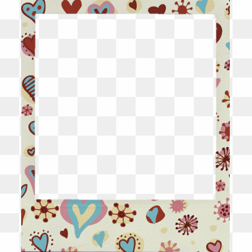Aesthetic Polaroid Frame PNG Isolated Image