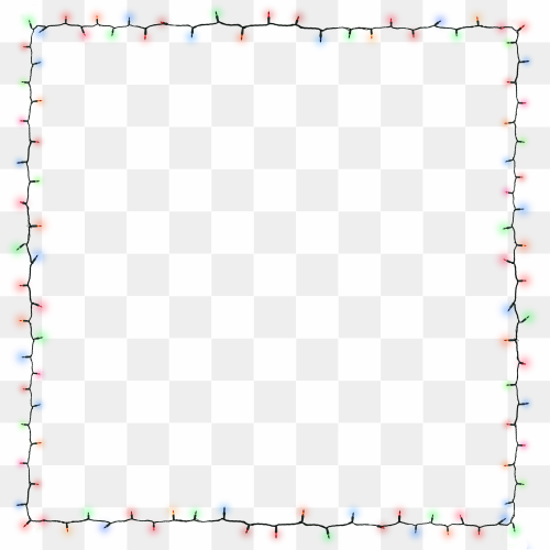 Christmas Lights Frame PNG