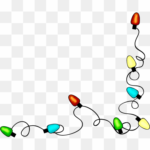 Christmas Lights Frame PNG Image