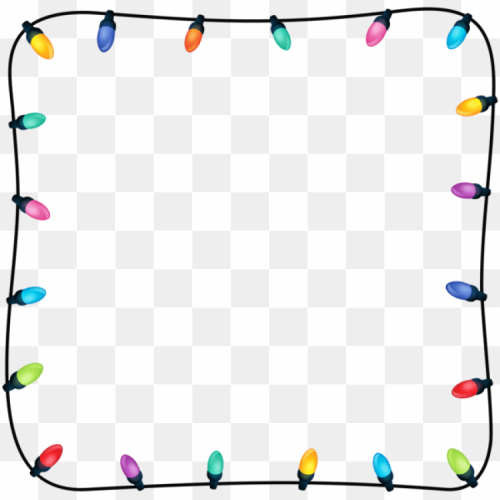 Christmas Lights Frame PNG Photo