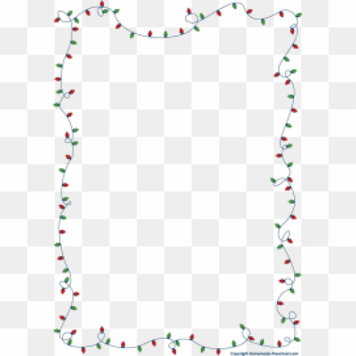Christmas Lights Frame PNG Transparent