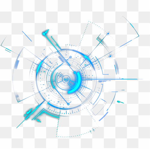 Blue geometry circle