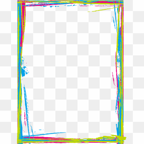 Multicolored square frame