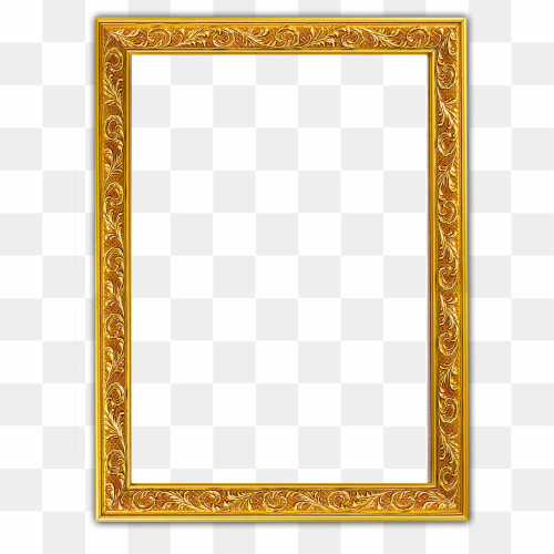 Gold floral frame