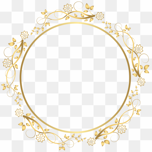 Gold circle frame