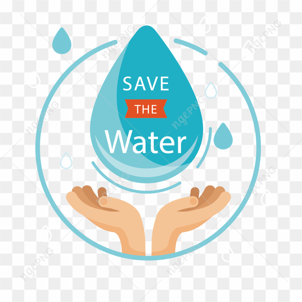 World Water Day, hand and water droplets, text, label, hand