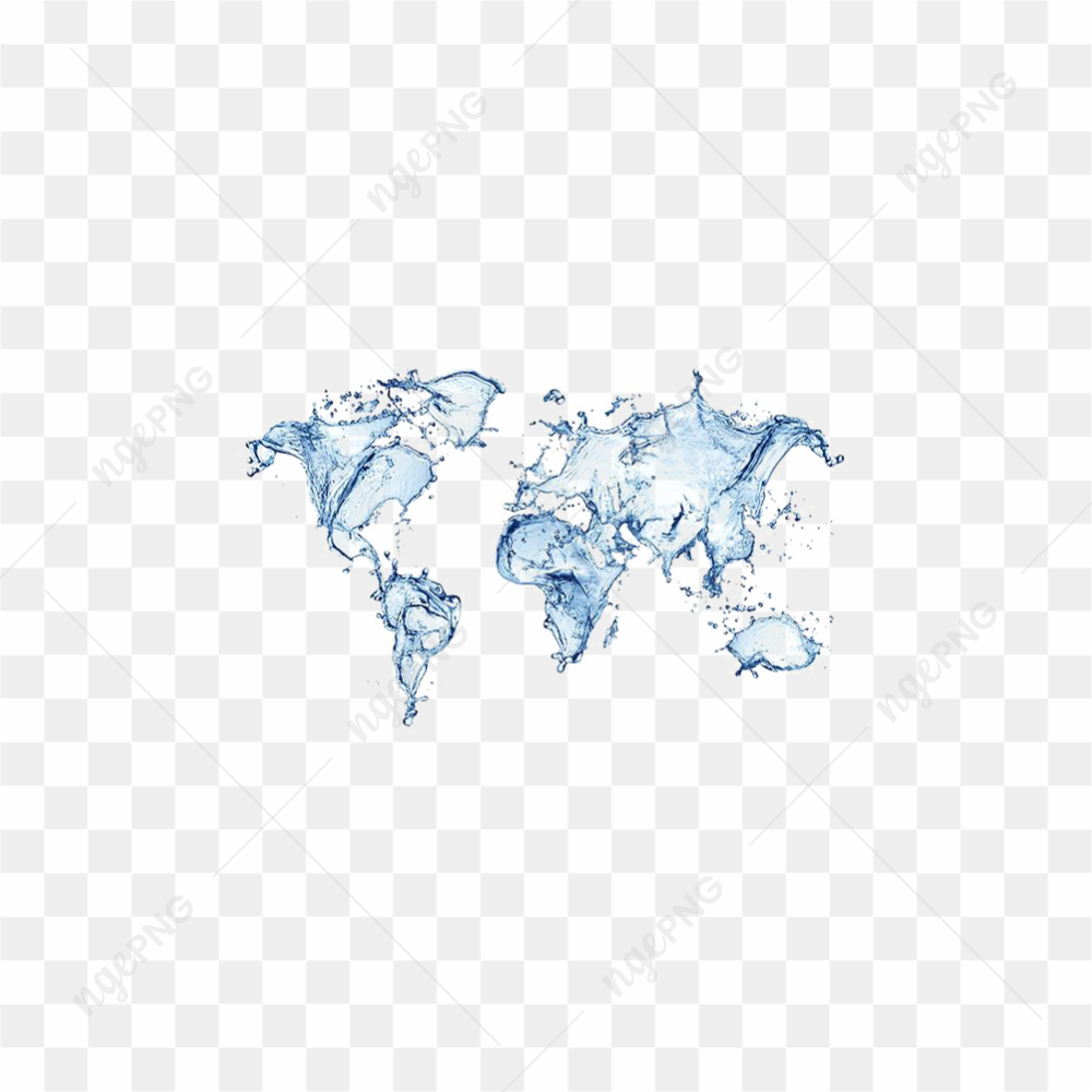 World map, World Water Day, Gerolsteiner, Brunnen, Drinking water, world map, blue, angle, splash