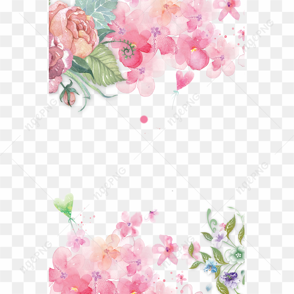 Pink flowers Paper Pink flowers Rose, Hand painted floral pink flowers Decorative background, pink petaled flowers illustration, watercolor Painting