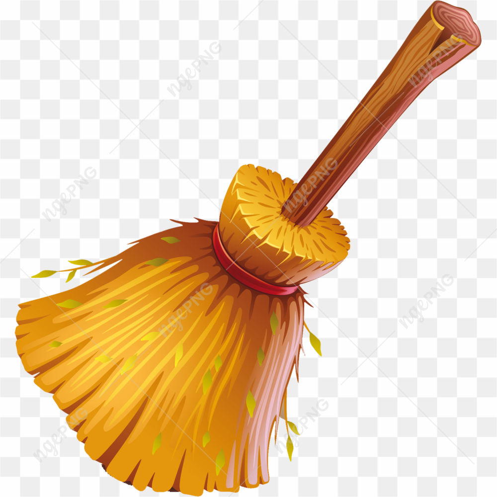 Vintage Broom Vector PNG Clipart