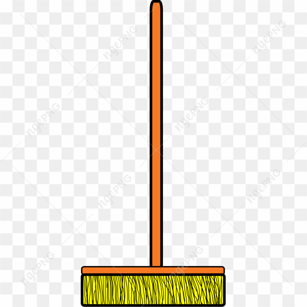 Vintage Broom Vector PNG File