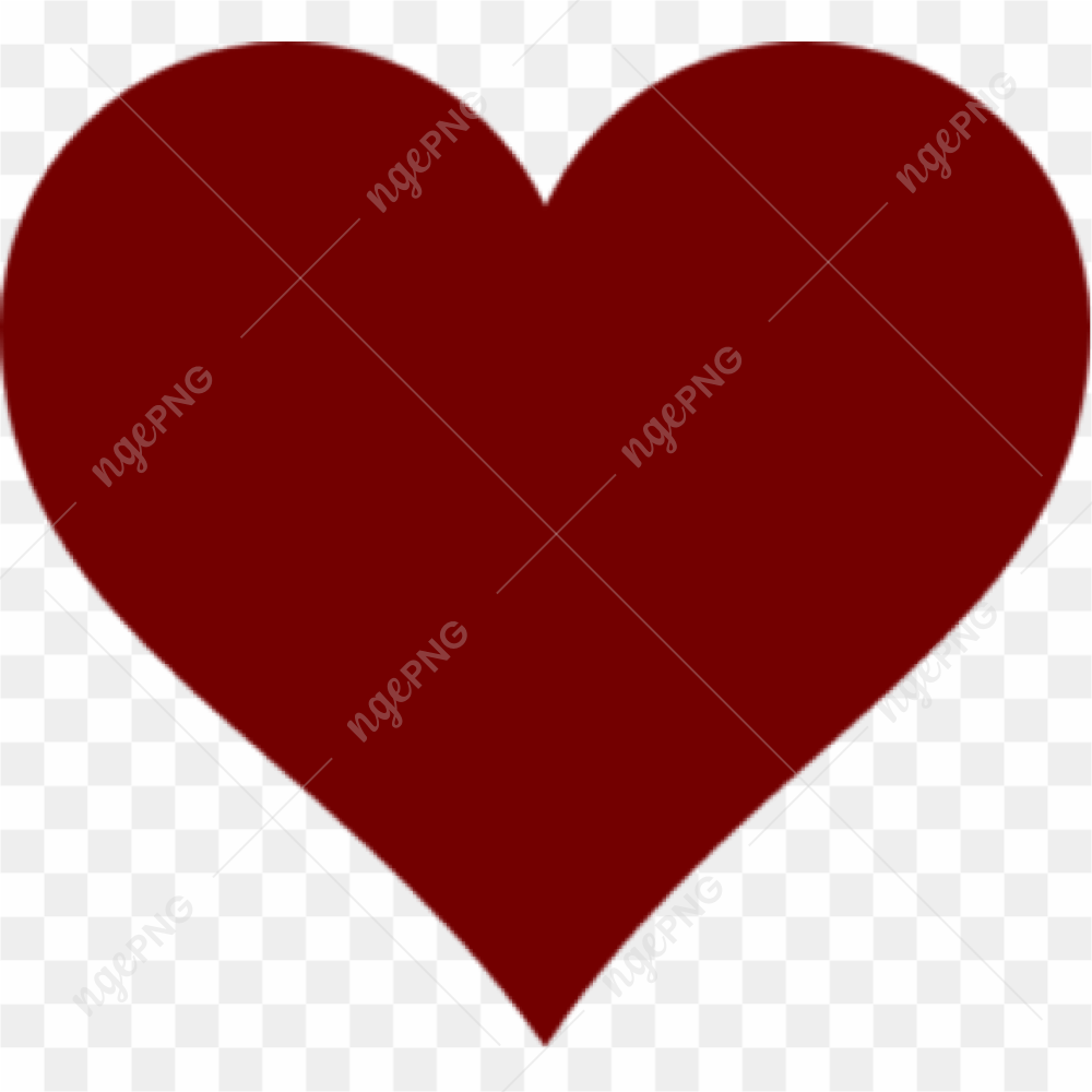 Dark Red Heart PNG Clipart