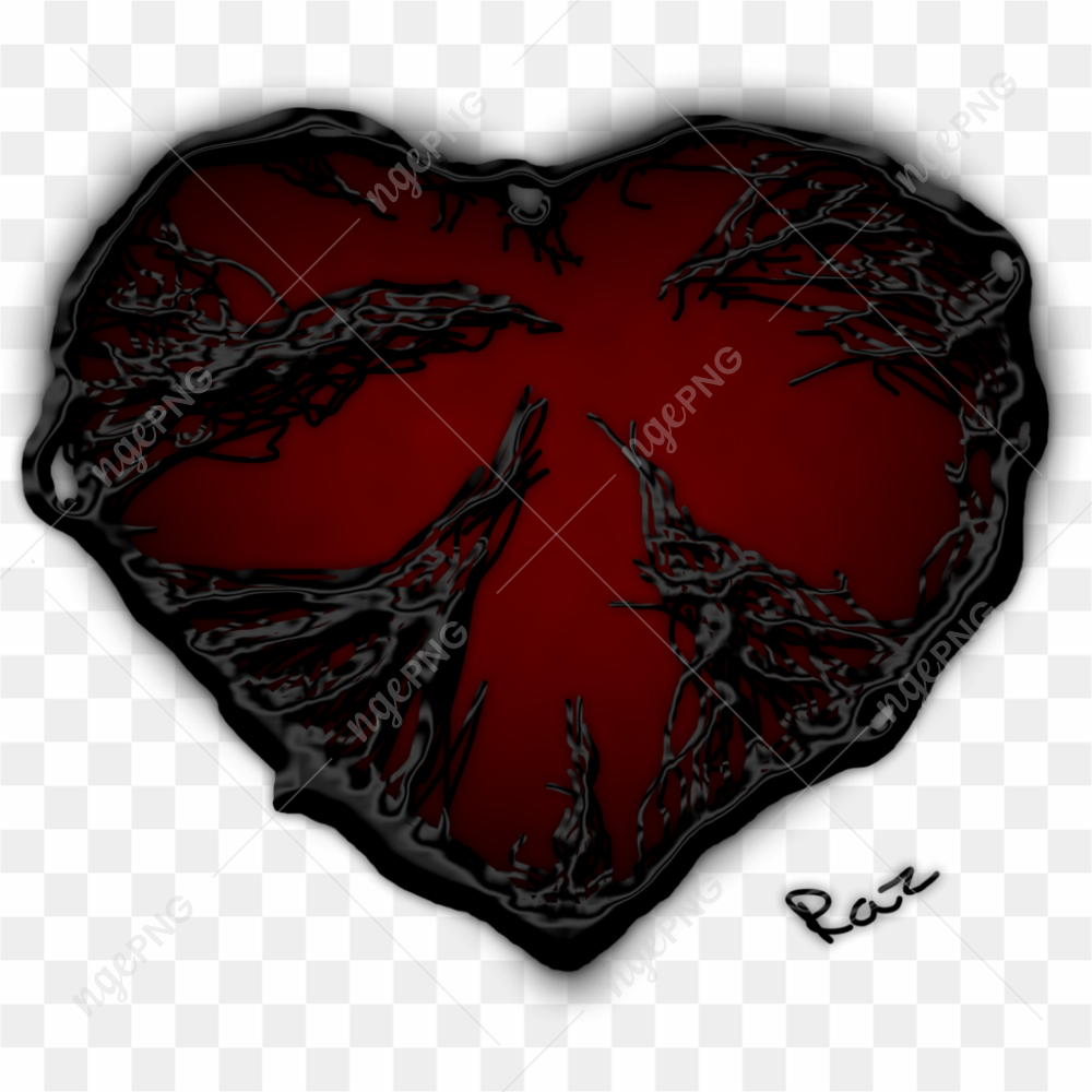 Dark Red Heart PNG Pic