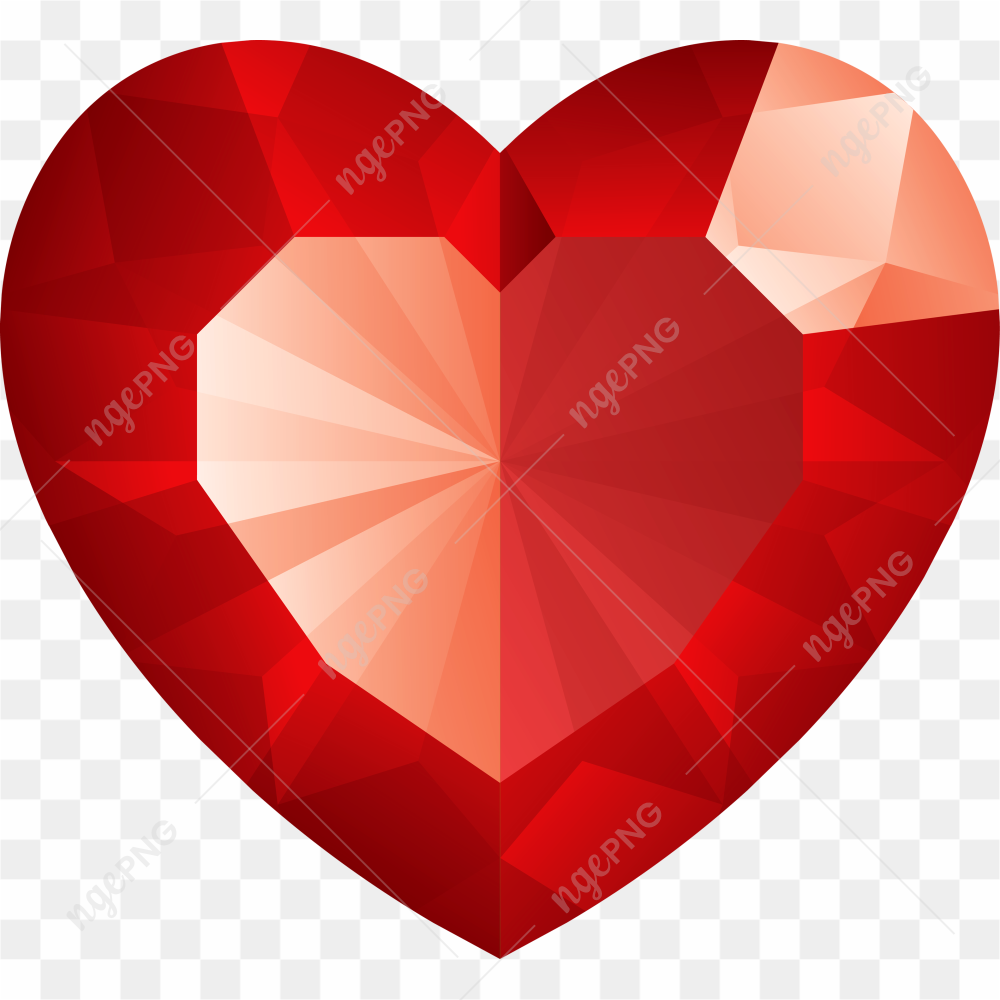 Dark Red Heart Transparent PNG