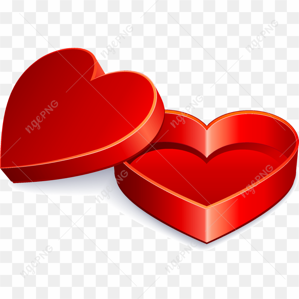 Gift Heart Box PNG Clipart