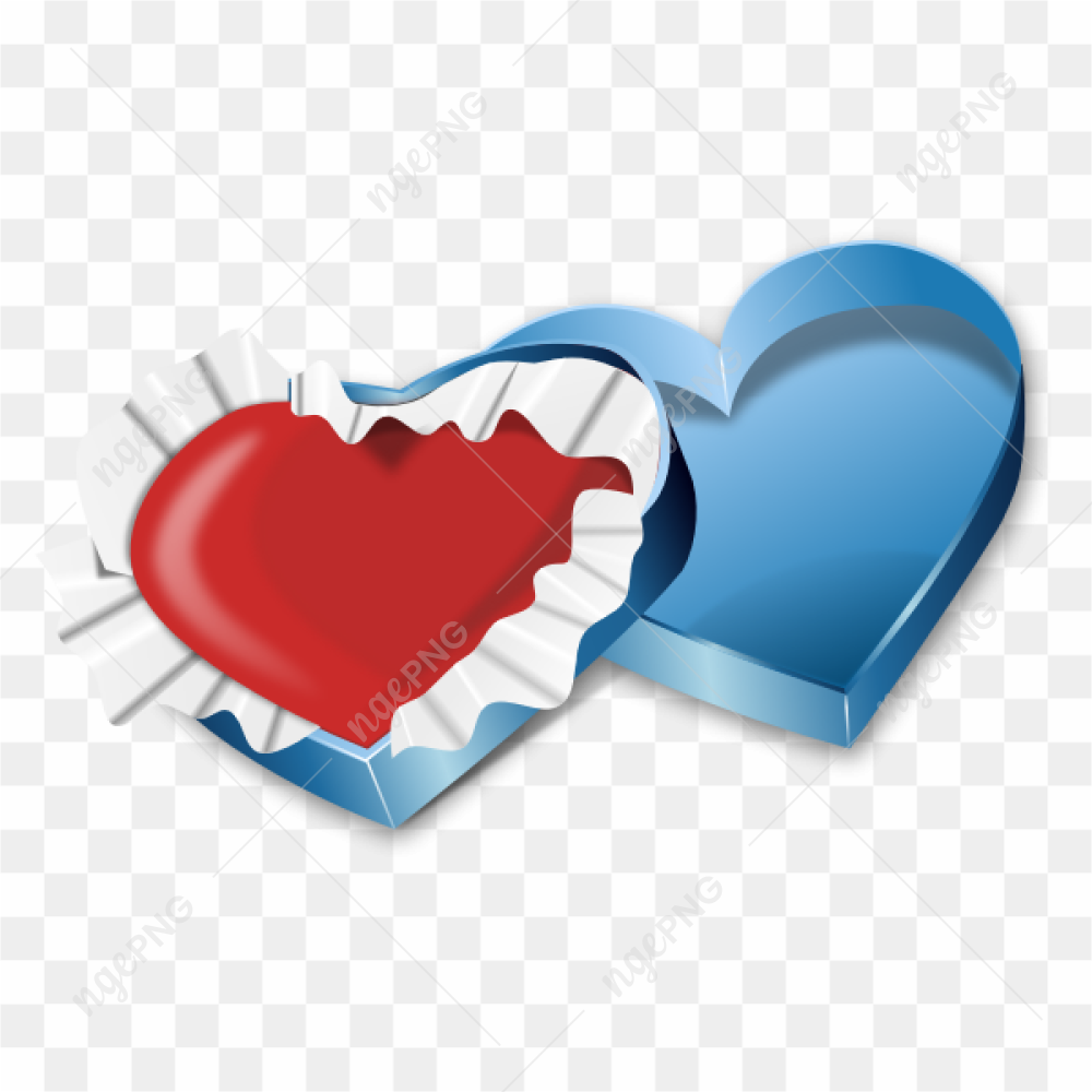 Gift Heart Box PNG Photos
