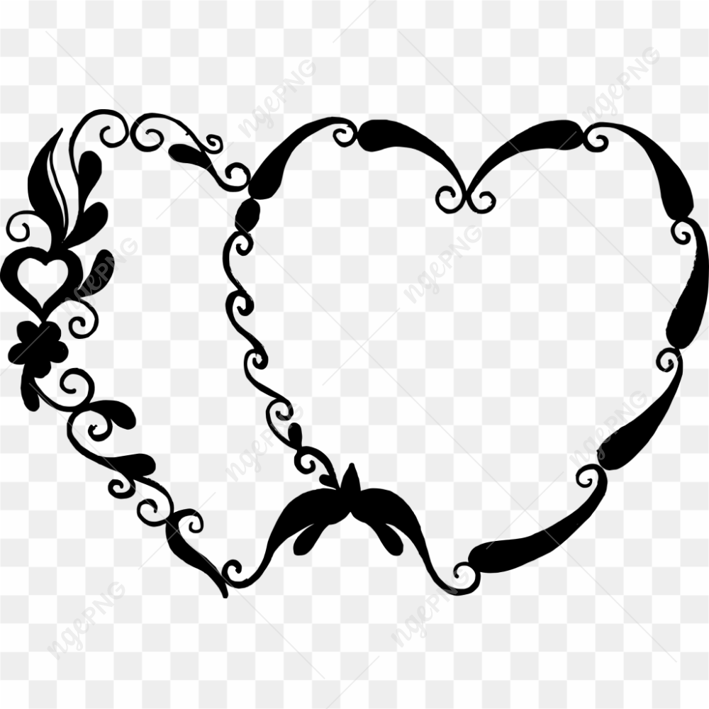 Black Heart Vector PNG Clipart