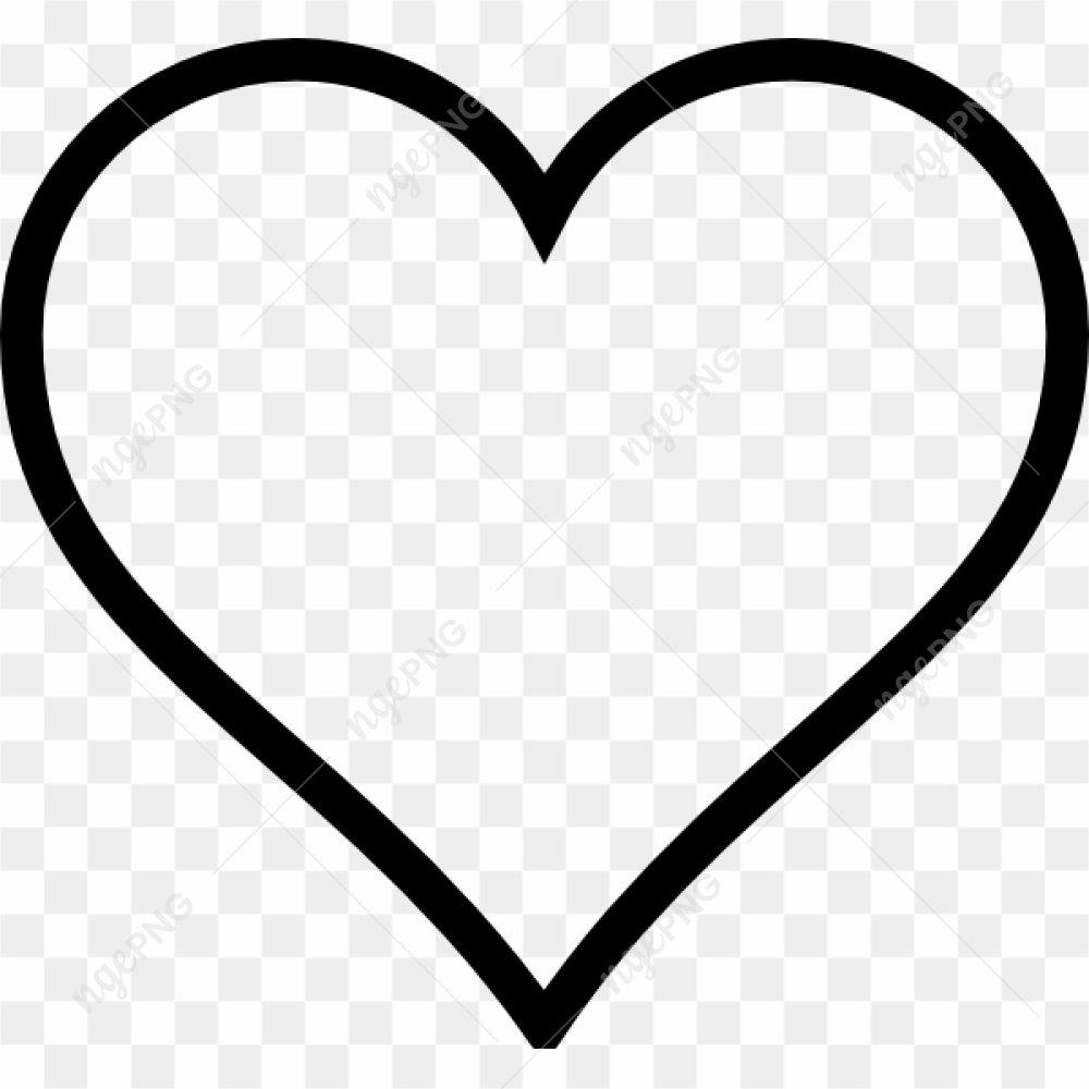 Black Heart Vector PNG File
