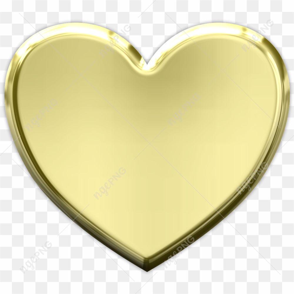Abstract Gold Heart PNG Photos