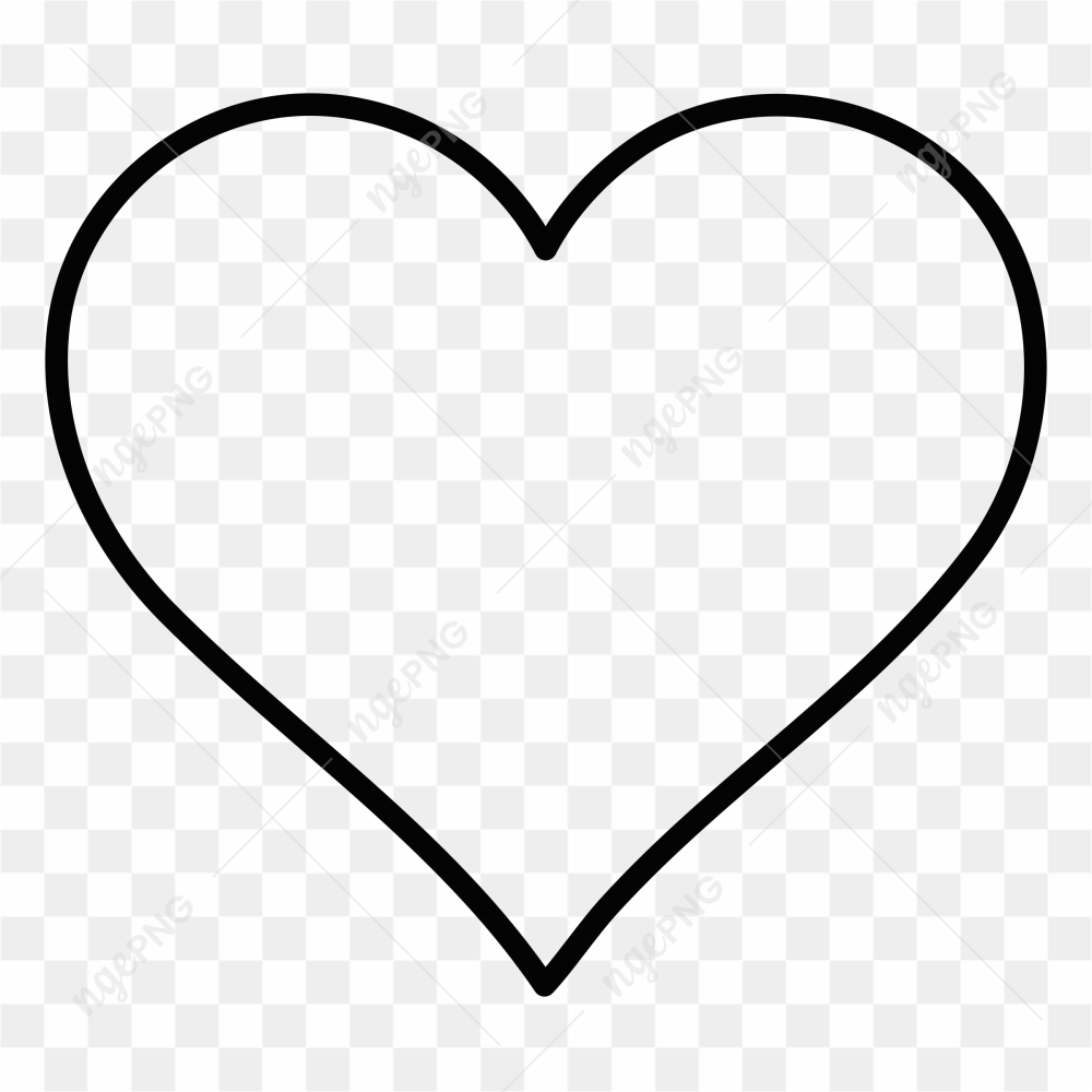 Black Heart Vector PNG Image