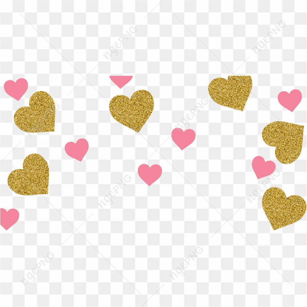 Gold Heart PNG Photos