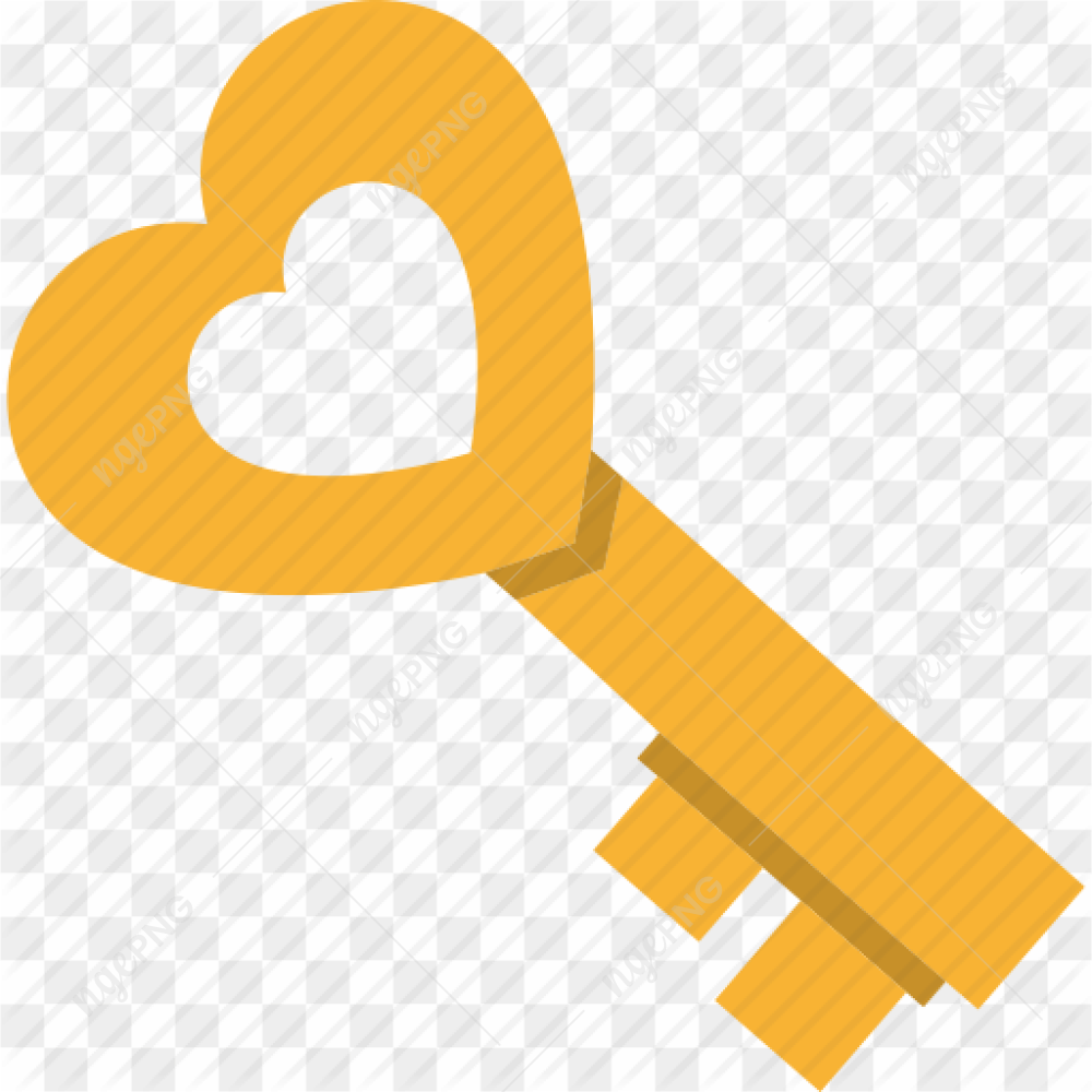 Heart Key Download PNG Image