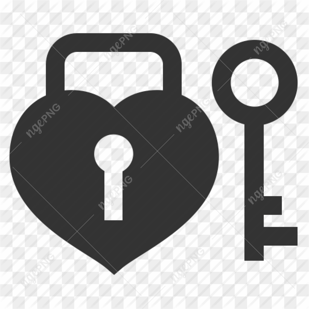 Heart Key PNG Background Image