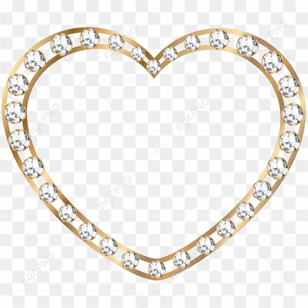 Gold Heart PNG Pic