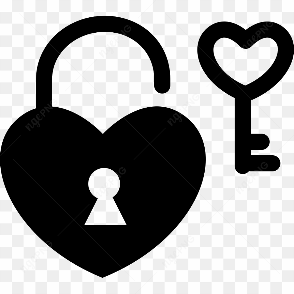 Heart Key PNG Picture