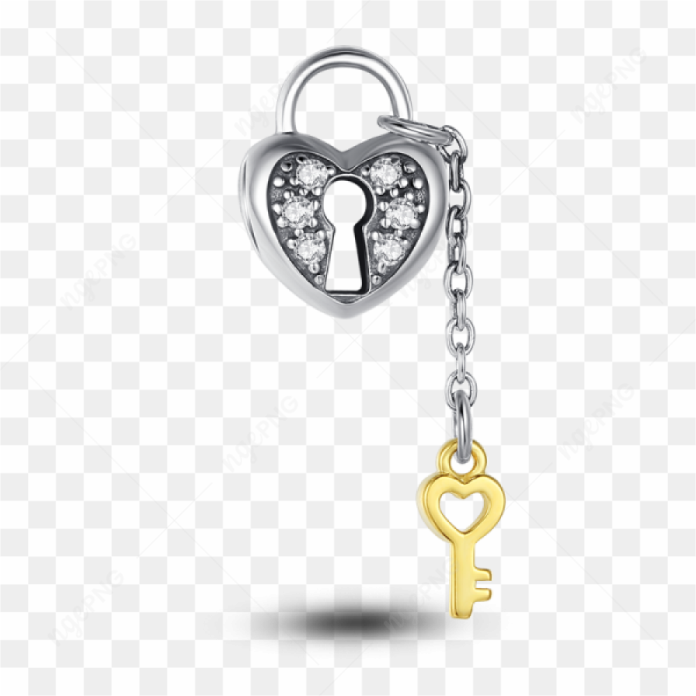 Heart Key PNG Transparent Image