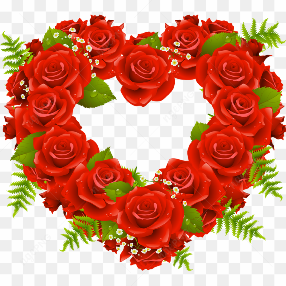 Heart Rose PNG Transparent Image